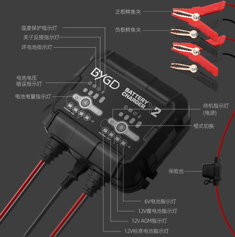 F2000*2 — двухканальное зарядное устройство 2A×2